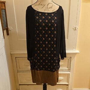 Gentlefawn black and brown dress Sz L